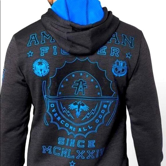 COPY - NEW AMERICAN FIGHTER FREEMONT MEN GRAY HOODIE  XL - Picture 4 of 12